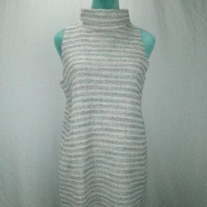 Anthropologie Akemi + Kin Tweed Mock Neck Dress Tunic Stripe Pockets, XS